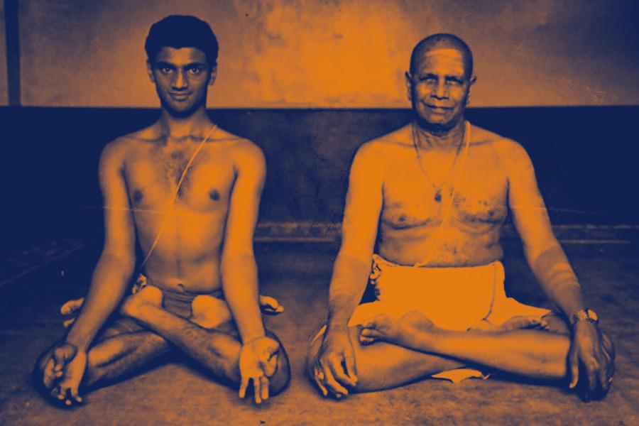 GuruJi és SharathJi az old shalában