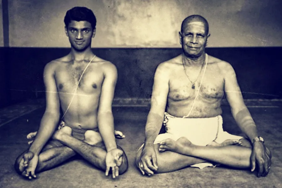 Guruji and Sharathji in the old shala